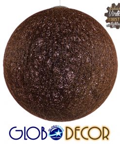 GloboStar® OCEANA 01362 Vintage Κρεμαστό Φωτιστικό Οροφής Μονόφωτο Καφέ Ξύλινο Ψάθινο Rattan Φ60 x Υ60cm